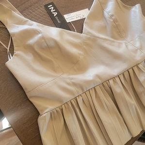 Ina faux leather bustier top